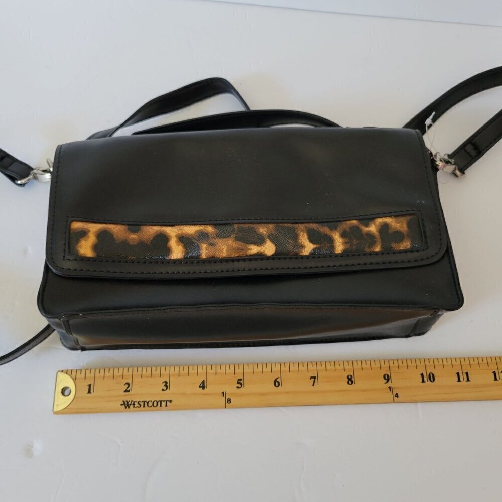 Merona Satchel Black animal print Women shoulder bag One Size - Picture 5 of 15